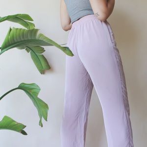 Pink and lightweight wide leg pant